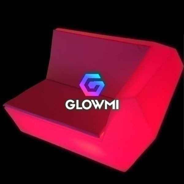 Led Glow Furniture | Diamante LED Sofa Right End Panel for Events