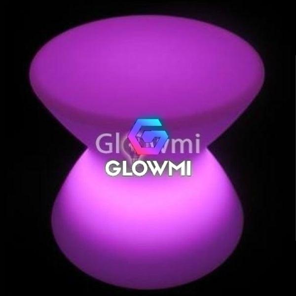 Led Glow Furniture Rental | Hourglass LED Side Table