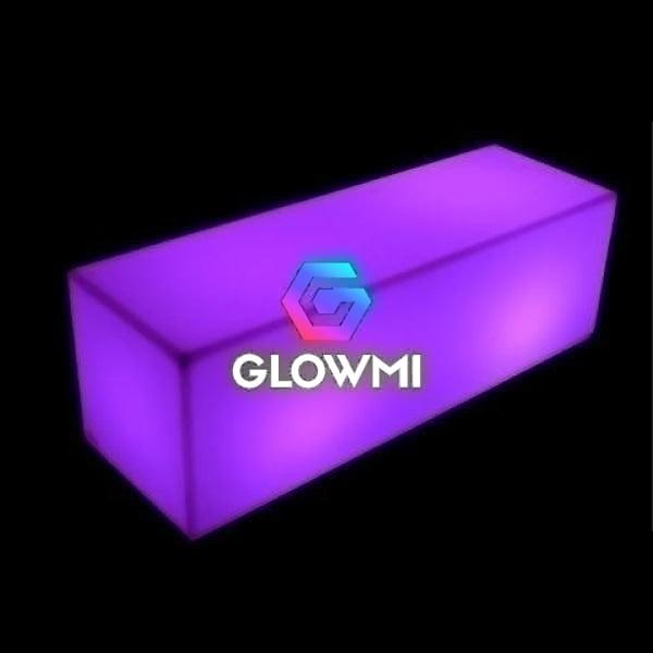 Led Glow Furniture Rental | Modern LED Straight Bench