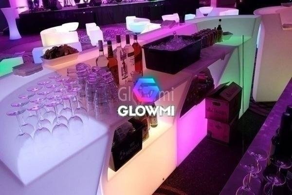 11ft Monaco LED Bar - Bar Counter - Glowmi LED Furniture & Decor