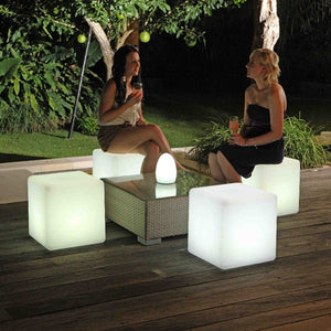 led cube outdoor patio seating