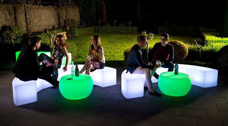 Outdoor LED Glow Lounge Furniture Setup