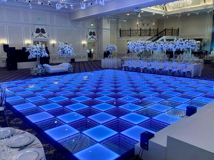 3d Infinity matte checker LED Dance Floor