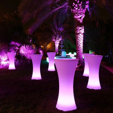 Hourglass LED Cruiser Table - Cruiser Tables - Glowmi LED Furniture & Decor