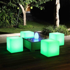 Illuminated LED Cube - 16" & 17" Sizes Available - LED Chairs - Glowmi LED Furniture & Decor