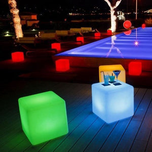 Illuminated LED Cube - 16" & 17" Sizes Available - LED Chairs - Glowmi LED Furniture & Decor