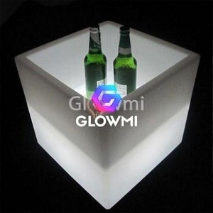 LED Cubiq Ice Bucket/Cooler - Glowmi LED Furniture & Decor 