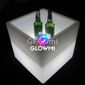 LED Cubiq Ice Bucket/Cooler - LED Ice Bucket - Glowmi LED Furniture & Decor