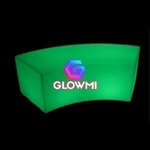 LED Curved Bench - LED Benches & Stools - Glowmi LED Furniture & Decor