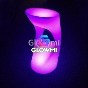 LED Glowing Backless Round Podium Bar Stool - Glow Bar Stools - Glowmi LED Furniture & Decor