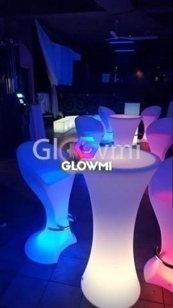 LED Glowing Podium Bar Stool - Glow Bar Stools - Glowmi LED Furniture & Decor