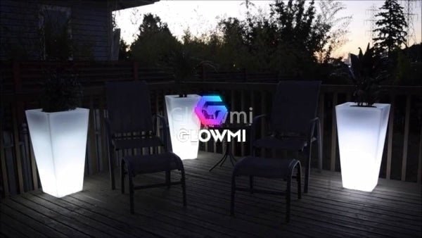 LED Medium Flower Pot/Planter - LED Flower Pots/Planters - Glowmi LED Furniture & Decor