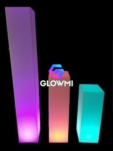 LED Square Standing Columns - Multiple Sizes - LED Decor - Glowmi LED Furniture & Decor