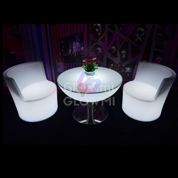LED Vino Round Lounge Table - Glowmi LED Furniture & Decor 