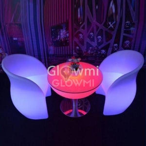 LED Vino Round Lounge Table - LED Table - Glowmi LED Furniture & Decor