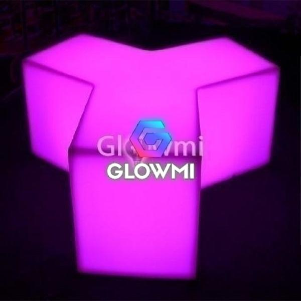 Modular Y Shaped LED Bench - Glowmi LED Furniture & Decor 