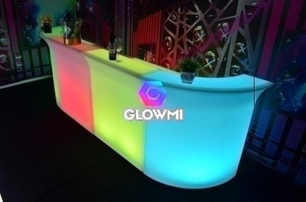 Monaco LED illuminated 11ft Glowing Bar - LED Bar Counter - Glowmi LED Furniture & Decor