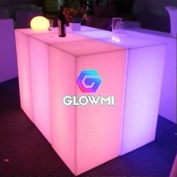 The Cubiq LED Cruiser Table - Glowmi LED Furniture & Decor 