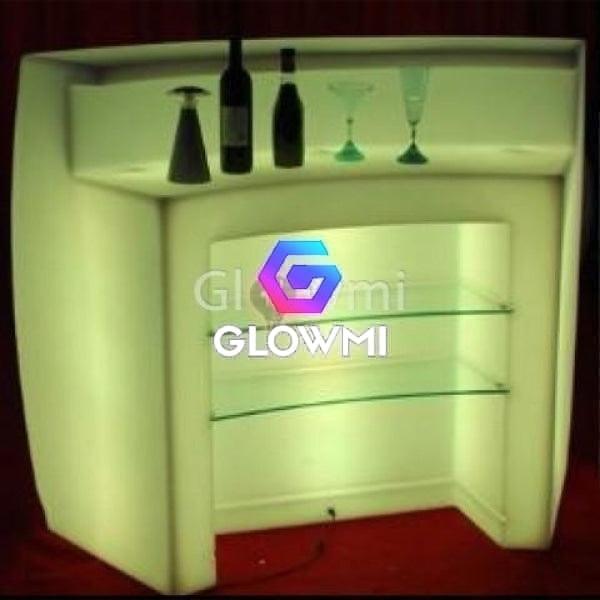 The Eclipse Modular LED Round Bar Counter - Glowmi LED Furniture & Decor 