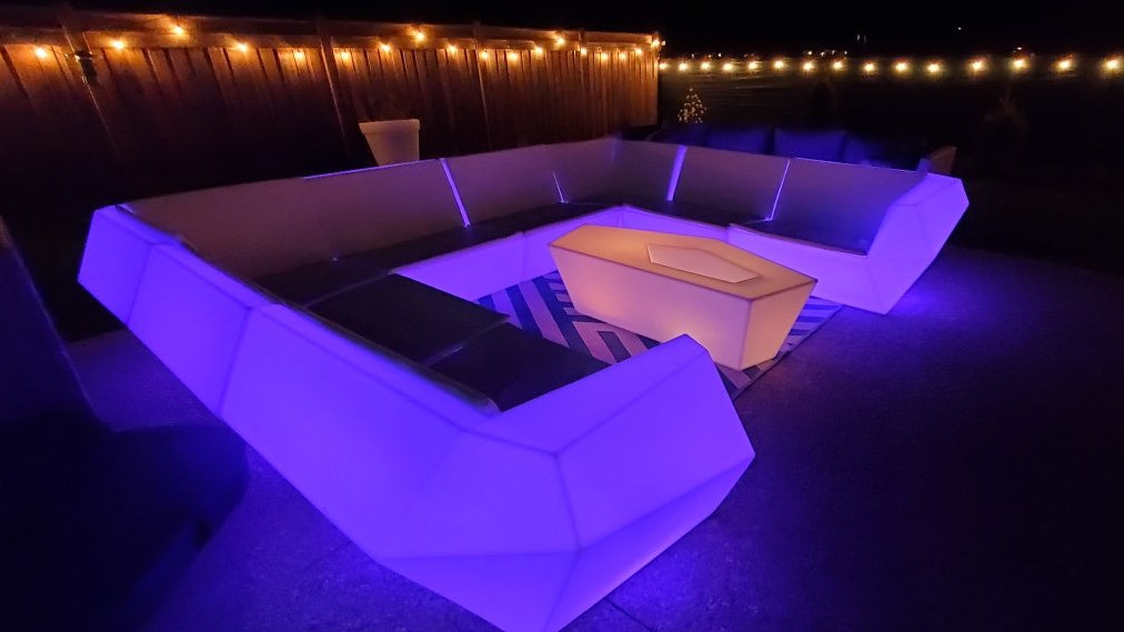 Diamante LED Sofa Lounge Rental Glowmi