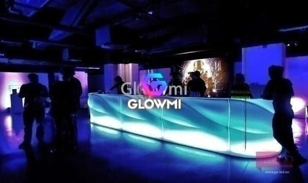 Wave LED Bar Counter - LED Bar Counter - Glowmi LED Furniture & Decor