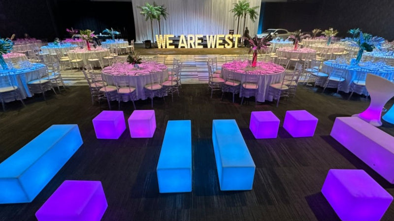 corporate event led lounge furniture